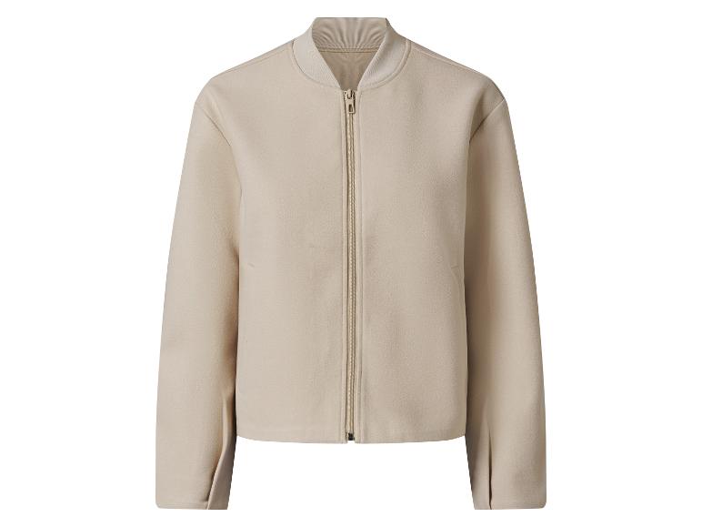 Beige bomberjack met rits.