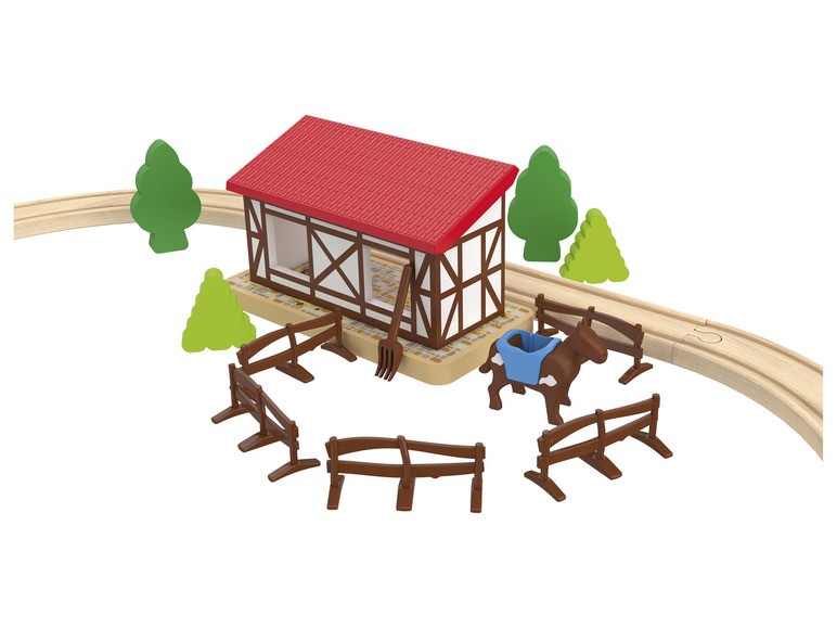 Ga naar volledige schermweergave: Playtive Houten spoorweg boerderij of brandweerwagen - afbeelding 5