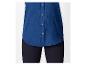 Donkerblauw, kort mouwen overhemd met knopen.