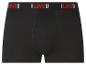 Zwarte boxershort met elastische tailleband met de tekst 'I LOVE U' in rood en wit.