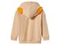 Sweat à capuche beige avec oreilles en peluche