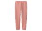 Pantalon de survêtement rose pêche avec taille élastique et chevilles resserrées.