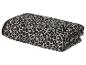 Gevouwen handdoek met luipaardprint in zwart en beige