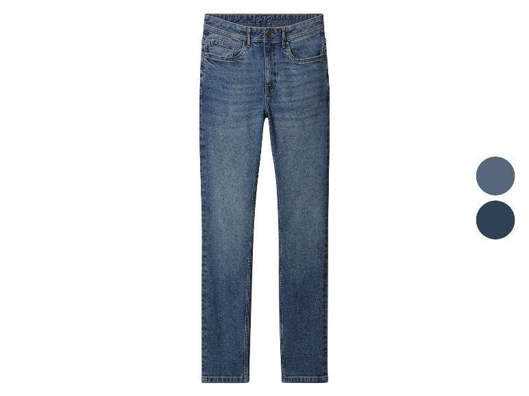 Jean en denim bleu avec deux options de couleur.