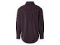 Paarse gestreepte damesblouse met lange mouwen, achteraanzicht.