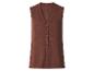 Gilet en maille marron avec col en V et boutons