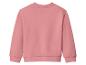Sweat-shirt rose clair uni à manches longues et poignets côtelés