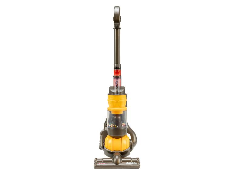 Un aspirateur Dyson jaune et gris.