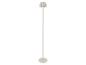 Lampadaire blanc avec un abat-jour plissé