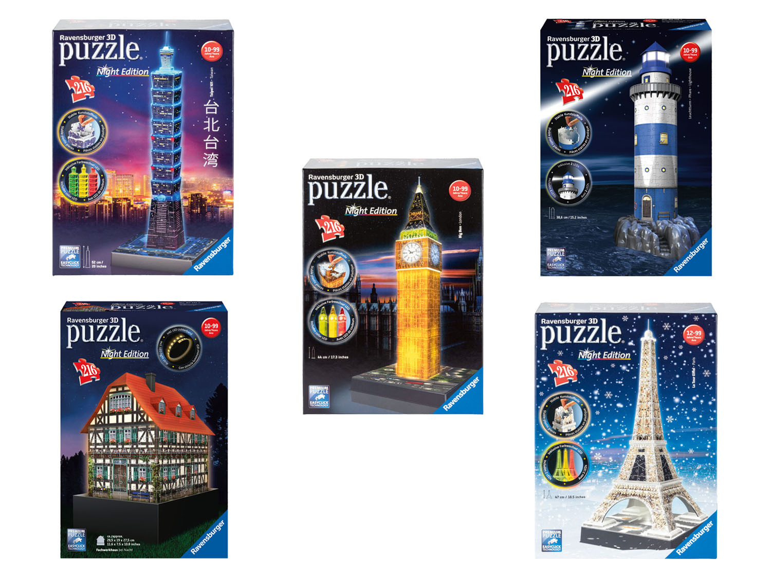 Puzzle 3D Tour Eiffel illuminée - Ravensburger - Ravensburger