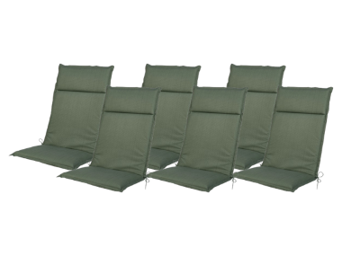 LIVARNO® Set de 6 coussins de chaise de jardin 120 x 50 cm »Houston«