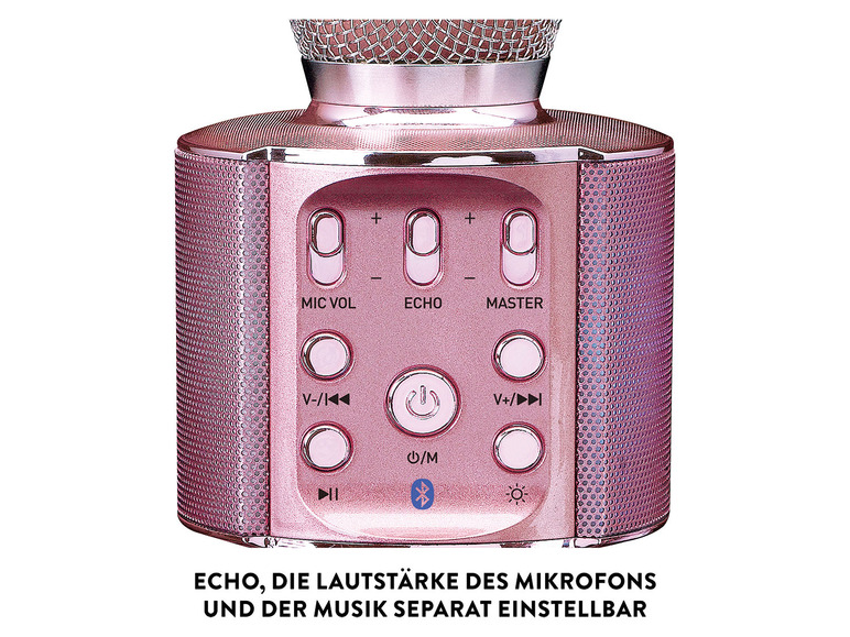 Ga naar volledige schermweergave: Lenco Karaoke Bluetooth-microfoon met luidspreker en verlichting - afbeelding 15