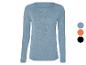 Pull à manches longues pour femme, disponible en trois couleurs.