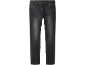 Zwarte herenjeans met lichte wassing en rechte pasvorm.