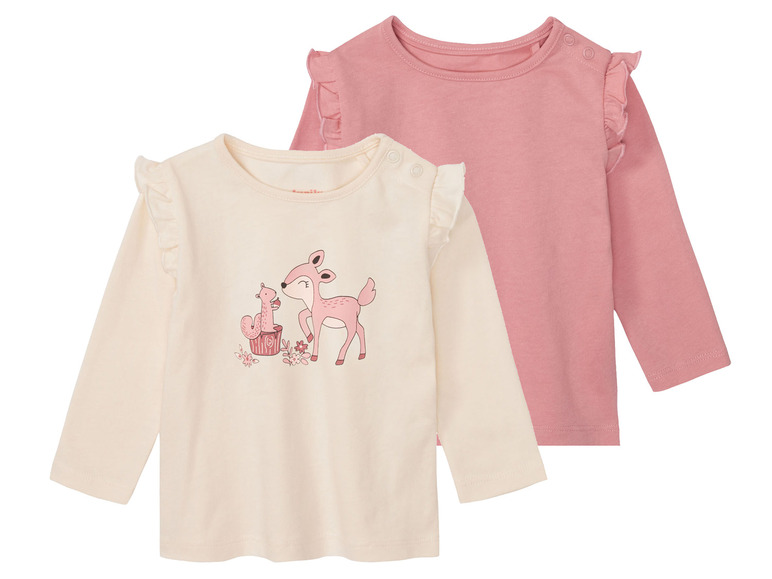 Ga naar volledige schermweergave: lupilu® Set van 2 t-shirts met lange mouwen voor baby's - afbeelding 8