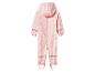 Roze kinderregenpak met hartjespatroon en reflecterende details