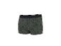 Donkergroene herenboxershort met palmbomenpatroon en zwarte tailleband.