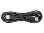 Een zwarte USB-C kabel.