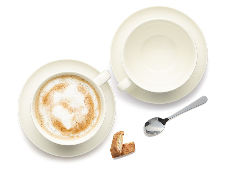Ga naar volledige schermweergave: ERNESTO® Porseleinen koffiekopjes met schoteltjes, 2-delig - afbeelding 17