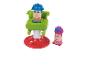 Speelgoedset met kappersstoel en twee figuren met kneedbaar haar.