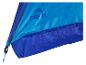 Blauw en turquoise Crivit tent voor kamperen.