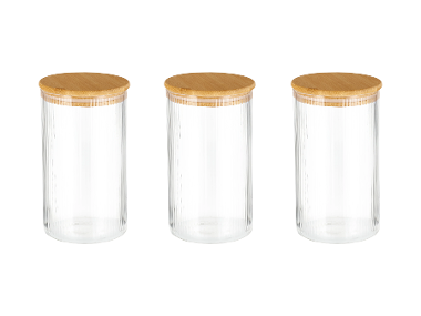 SILVERCREST® Boîtes de conservation en verre, 3 pièces