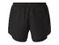 Zwarte Kalenji hardloopshorts met binnenbroekje.
