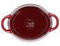 Rode SilverCrest braadpan van bovenaf gezien.