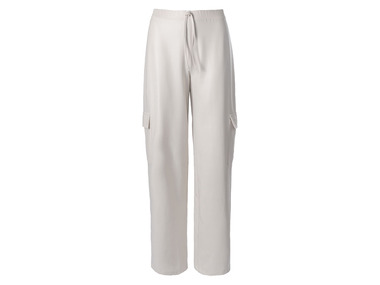 Pantalon cargo pour femmes avec effet satin esmara®, beige