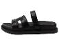 Zwarte platte herensandalen met slangenprint