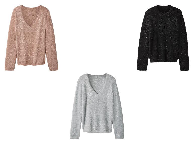 Trois pulls moelleux en rose, noir et gris