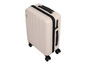 Een beige koffer met wielen van het merk 'Turnmove'.