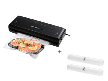 SILVERCREST® Machine sous vide noire + 2 rouleaux de film larges