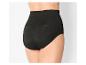 Zwarte, naadloze slip met push-up effect voor een voller figuur.