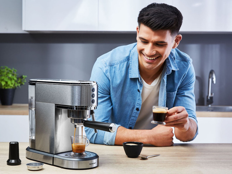 Ga naar volledige schermweergave: SILVERCREST® Espressomachine Slim, 1350 W - afbeelding 10