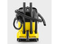 Un aspirateur Kärcher jaune avec des accessoires.
