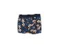 Herenboxershort met tropische bloemenprint in marineblauw en oranje bloemen