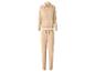 Beige trainingspak met rits en broek met trekkoord