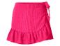 Fuchsia minirok met ruches en zijstrik