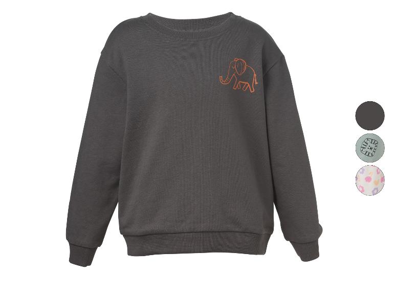 Sweat-shirt gris foncé pour enfant avec un motif d'éléphant orange, disponible en plusieurs couleurs et motifs.