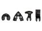 Quatre lames d'outil oscillant Parkside pour diverses applications.