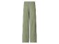 Lichtgroene wijde broek met elastische taille en gestructureerde stof.