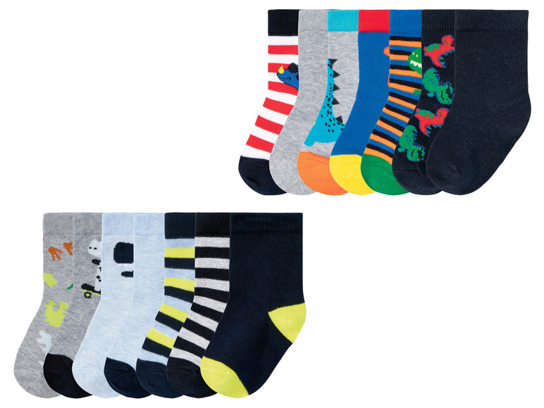Aller en mode plein écran lupilu® Set de 7 paires de chaussettes en un mélange de coton - Photo 1