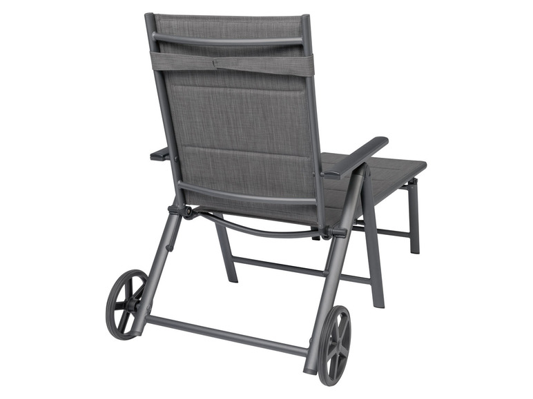 Aller en mode plein écran LIVARNO home Chaise longue en aluminium »Toronto«, pliable, roues - Photo 4