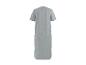 Robe t-shirt longue grise à manches courtes, vue de dos.