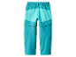Pantalons de randonnée turquoise pour enfants, avec poches zippées.