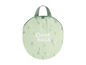 Een groene Bada Bulle tas met giraffenprint