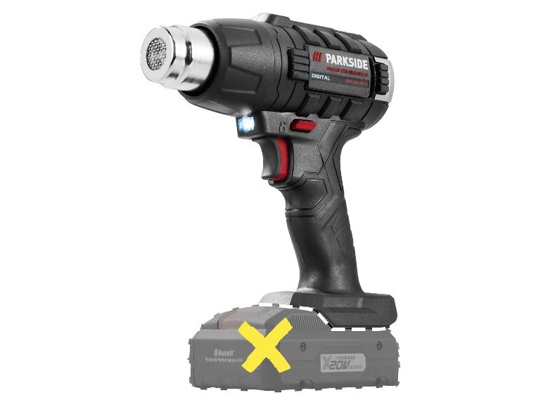 Pistolet à air chaud numérique avec batterie 20V.