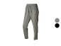 Pantalon de sport gris avec taille élastique et cordon de serrage, également disponible en noir.