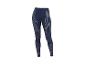 Legging de sport bleu marine à rayures grises
